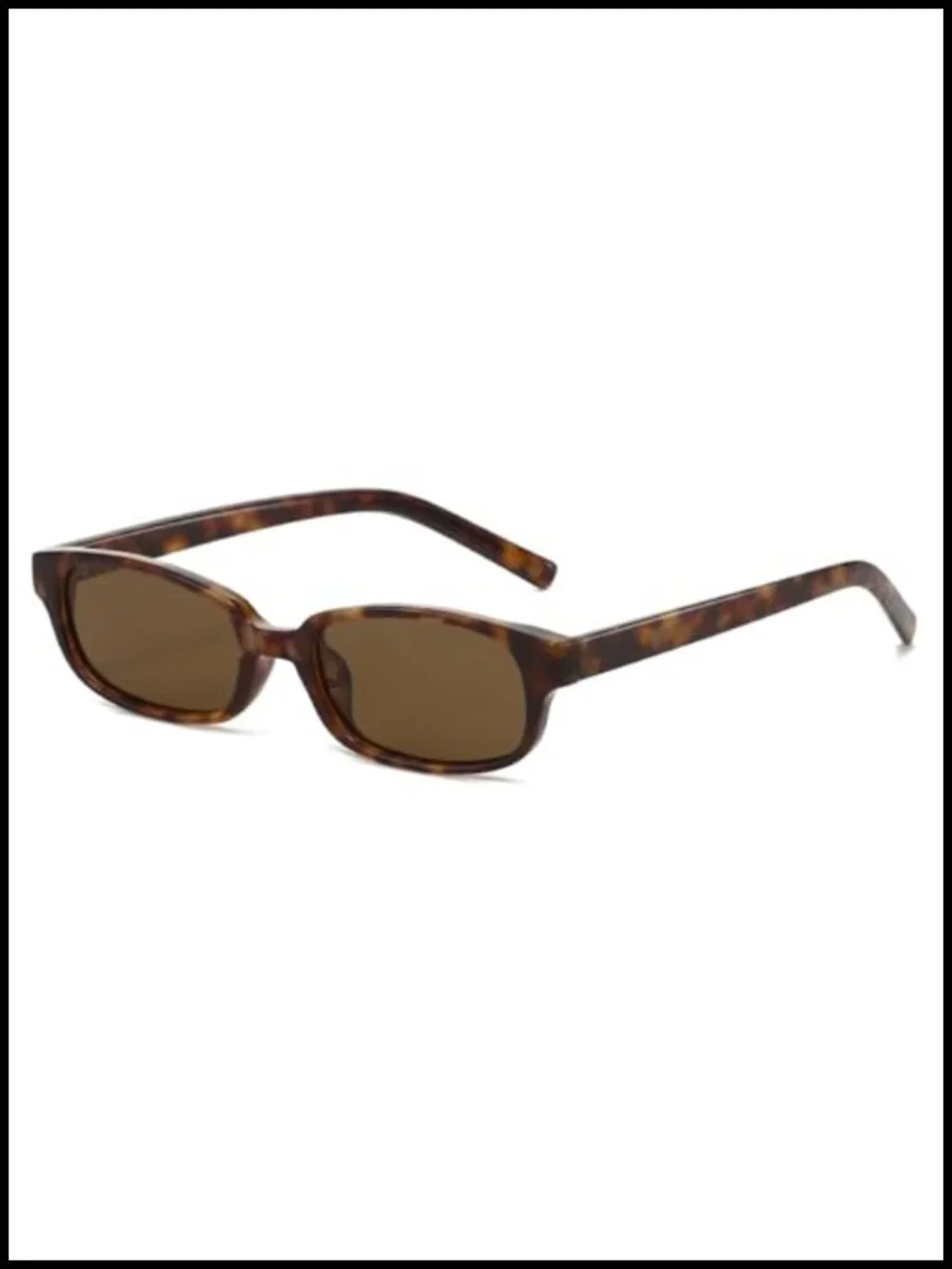 Retro Polarized Rectangle Sunglasses UV400 Protection Narrow Frame Unisex